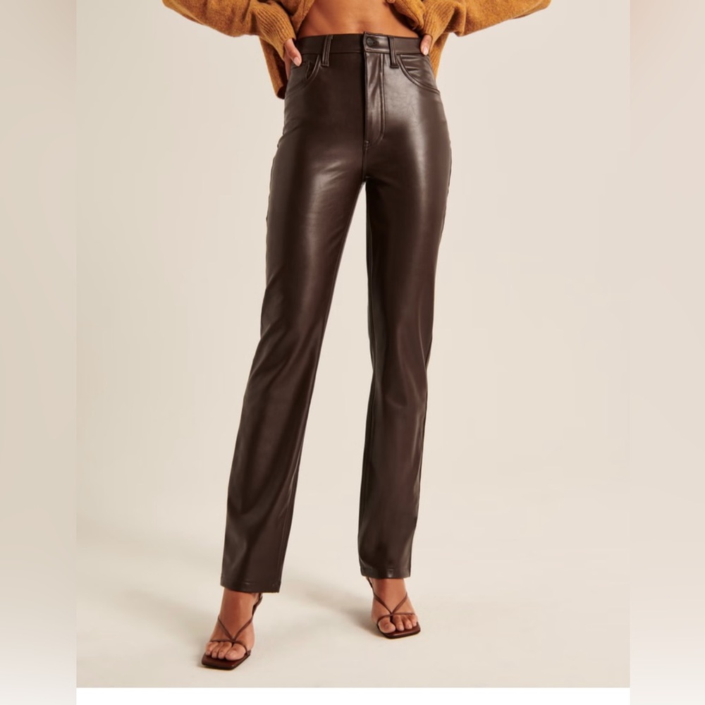 NWT Abercrombie and Fitch Ultra High Rise Leather Pants